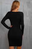 Long Sleeves Bodycon Little Black Dress