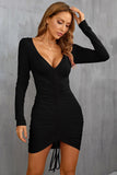 Long Sleeves Bodycon Little Black Dress