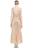 Sequin V-neck Midi 1920s Flapper Dress