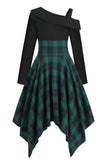 Green Plaid Halloween Vintage Dress