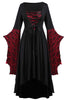 Load image into Gallery viewer, Black Long Sleeves Vintage Plus Size Halloween Dress