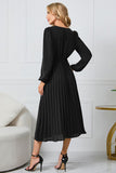 Long Sleeves Green Casual Dress with Ruffles