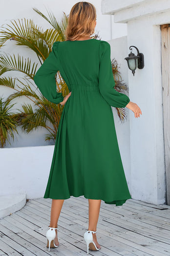 Long Sleeves Casual Dress with Bow