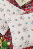 Christmas Gift White Snowflake Plush Pillowcase