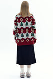 Long Sleeve Oversized Christmas Tree Sweater