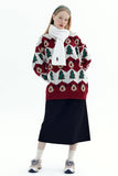 Long Sleeve Oversized Christmas Tree Sweater