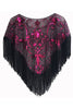 Load image into Gallery viewer, Sequined Black Golden 1920s Cape With Fringes