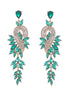 Load image into Gallery viewer, Green Earrings With Beadings and Rhinestones
