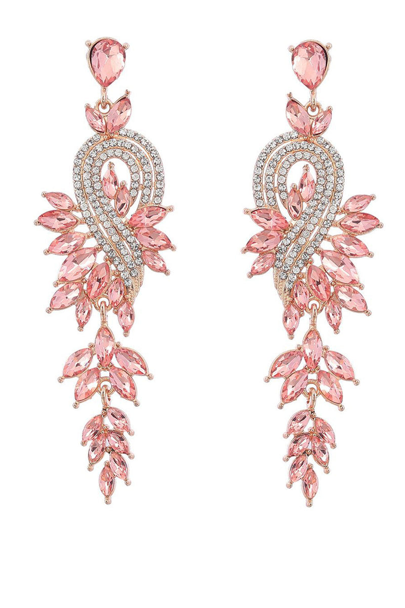 Load image into Gallery viewer, Green Earrings With Beadings and Rhinestones