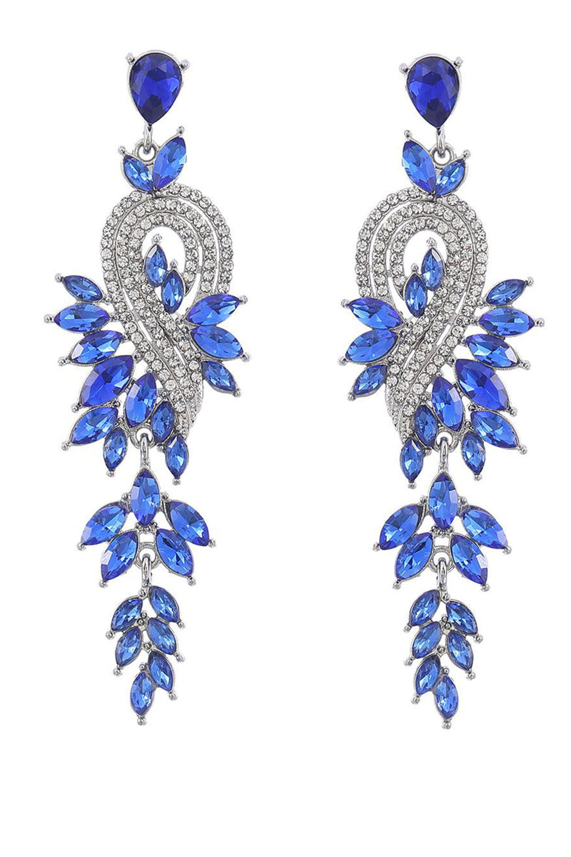 Load image into Gallery viewer, Green Earrings With Beadings and Rhinestones