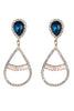 Load image into Gallery viewer, Royal Blue Beaded Formal Earrings