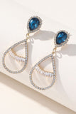 Royal Blue Beaded Formal Earrings