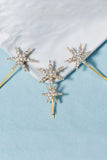 Simple Star Golden Rhinestones Hair Clip