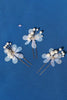 Load image into Gallery viewer, Pearl Three Pieces Handmade Flower Bridal Hair Clip
