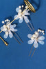 Load image into Gallery viewer, Pearl Three Pieces Handmade Flower Bridal Hair Clip