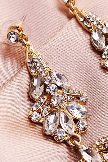 Simple Rhinestone Bridal Earrings