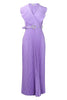Load image into Gallery viewer, Plus Size Purple Pleated Long Wedding Guest Dress