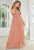 Load image into Gallery viewer, Blush Halter A Line Formal Dress