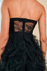 Load image into Gallery viewer, Strapless Black Corset Formal Dress with Slit