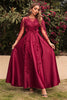 Load image into Gallery viewer, Satin A Line Mother Of the Bride Dress with Long Sleeves