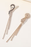 Rhinestones Sparkly Long Tassel Earrings