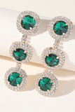 Multi-Layered Round Rhinestones Earrings