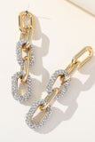 Metallic Chain Rhinestones Earrings