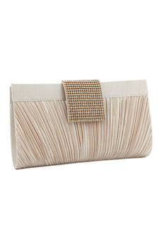Champagne Beaded Party Clutch Bag
