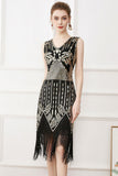 Fringes Glitter Flapper Dress with Sleeveless