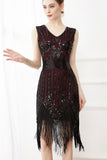 Fringes Glitter Flapper Dress with Sleeveless