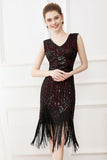 Fringes Glitter Flapper Dress with Sleeveless