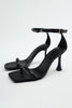 Load image into Gallery viewer, Black Ankle Strap High Heel Sandal