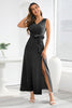 Load image into Gallery viewer, A-Line Sleeveless Black Casual Dress with Slit