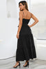 Load image into Gallery viewer, A-Line Cut Out Black Summer Dress