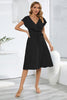 Load image into Gallery viewer, V-Neck Sleeveless Black Casual Dress with Ruffles