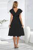Load image into Gallery viewer, V-Neck Sleeveless Black Casual Dress with Ruffles