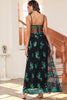 Load image into Gallery viewer, Dark Green Sparkly Long Formal Dress with Sequins