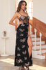 Load image into Gallery viewer, Dark Green Glitter Long Formal Dress with Slit