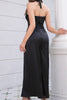 Load image into Gallery viewer, Black Halter Corset Party Dress with Slit