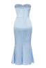Load image into Gallery viewer, Sweetheart Light Blue Sheath Cocktail Dress