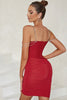 Load image into Gallery viewer, Red Spaghetti Straps Beading Semi Formal Dress