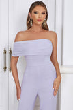 Lilac One Shoulder Jumpsuits For Cocktail