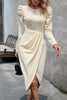 Load image into Gallery viewer, Bodycon Apricot Long Sleeves Round Neck Work Dress