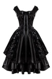 Halloween Black Vintage Dress with Lace