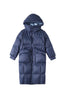 Load image into Gallery viewer, Navy Long Winter Down Jacket With Pockets