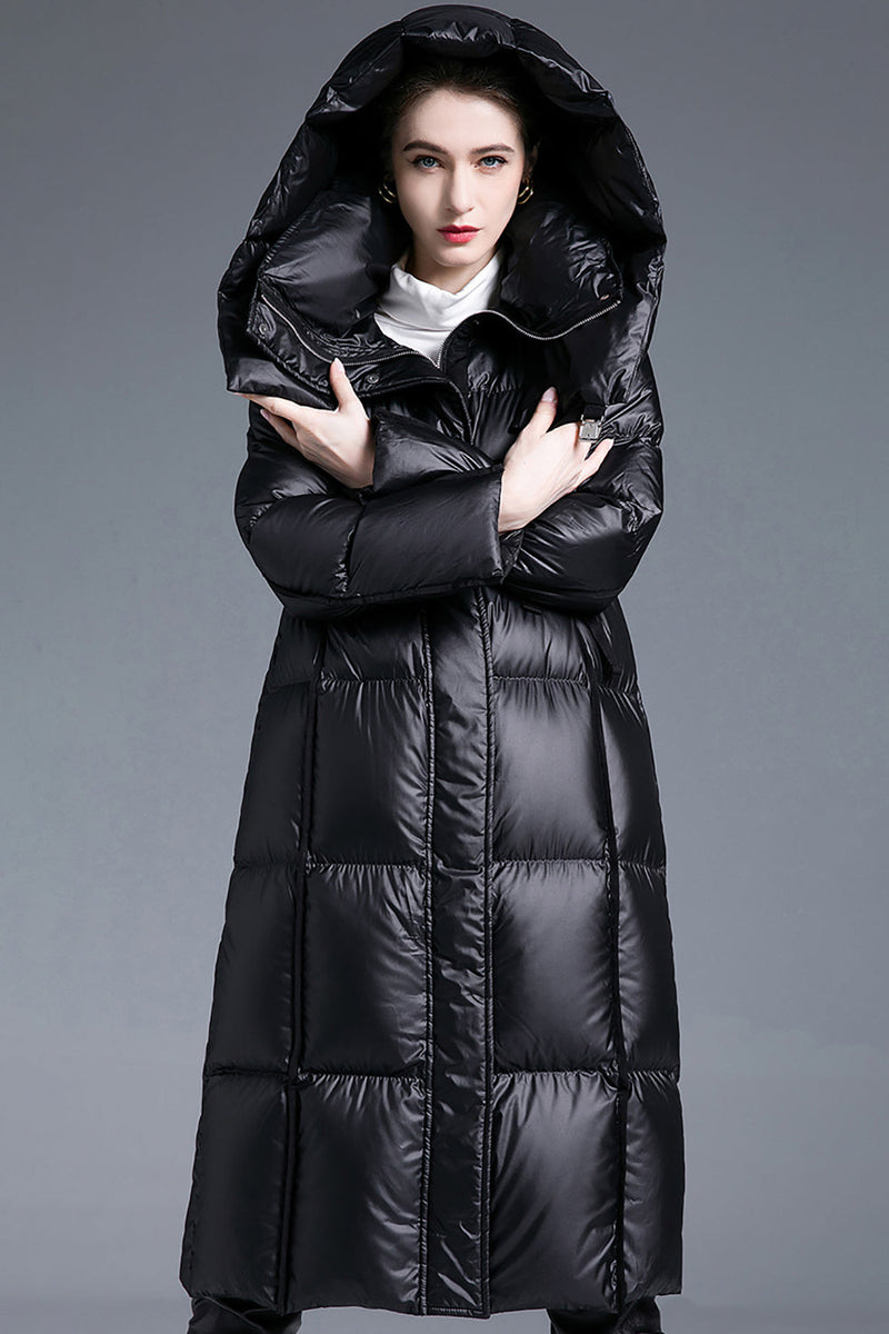 Load image into Gallery viewer, Black Winter Long Sleeves Puffer Jacket with Pockets