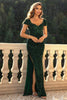 Load image into Gallery viewer, Sparkly Sequin Dark Green Short Sleeve Sweetheart Holiday Dress