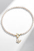 Load image into Gallery viewer, White Sparkly Big Butterfly Choker Dainty Pearl Chain Necklace