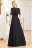Load image into Gallery viewer, Sparkly Black Formal Dress with Short Sleeves