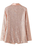 Sparkly Blush Sequins Women Formal Party Blazer